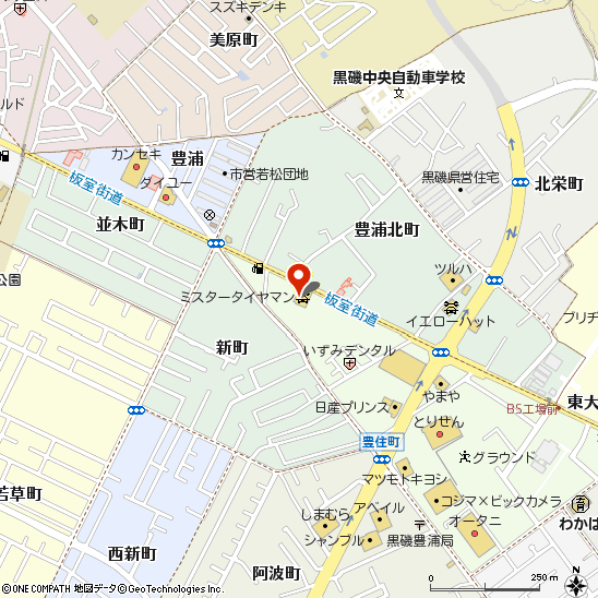 ミスタータイヤマン那須店付近の地図